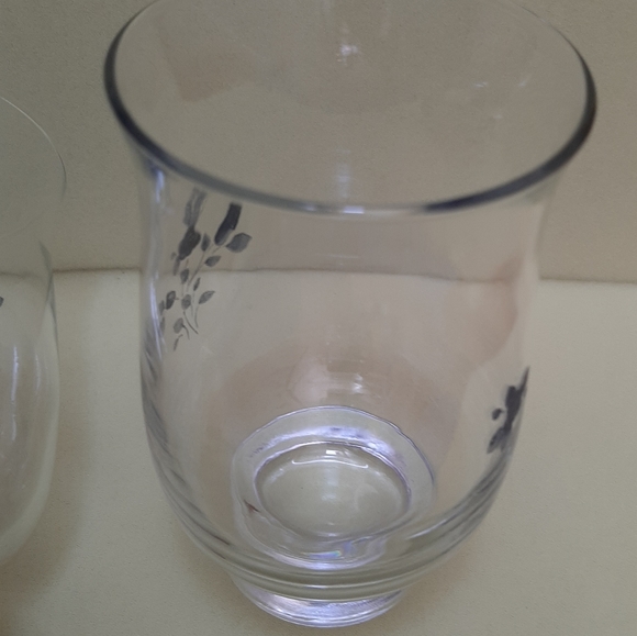 Pfaltzgraff Poetry Blue Rose Pattern drinking glasses set of 2 TUMBLERS - Picture 6 of 15